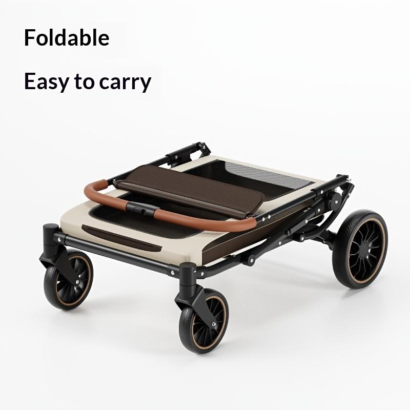 Haustierkinderwagen, Großer Platz, Große, Mittlere Und Kleine Hunde, Katzen, Outdoor, Leicht, Faltbarer Kinderwagen, Outdoor-Wagen, Zum Gassi Gehen Mit Hunden Und Für Katzen