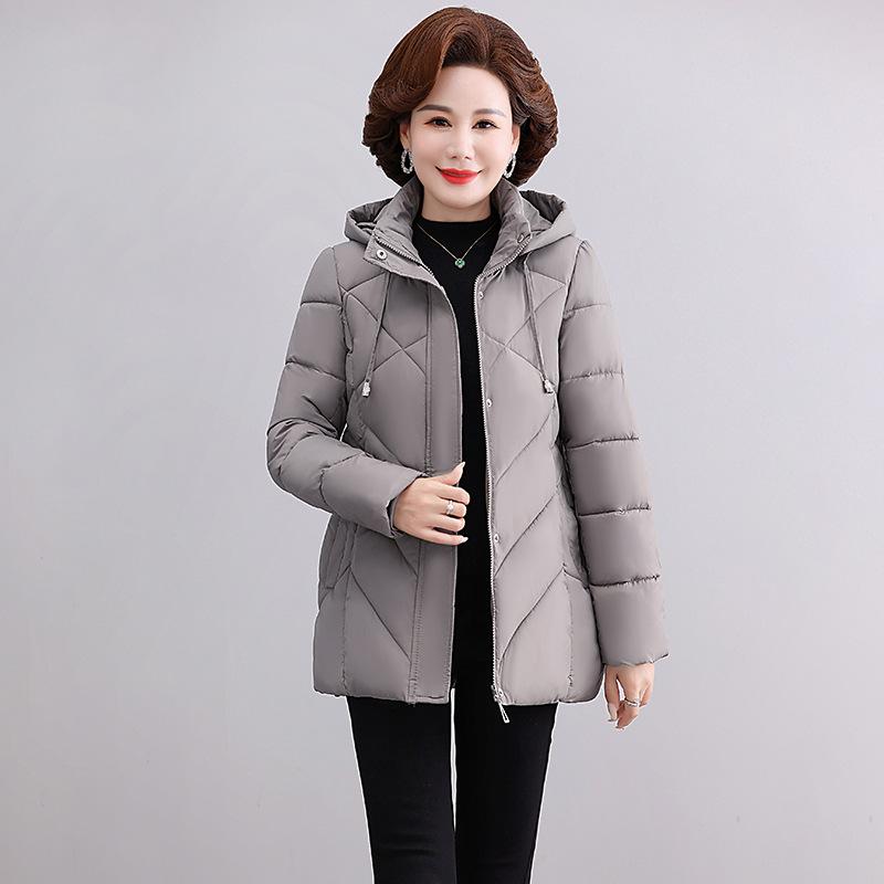 Plus Size Cotton-padded Jacket Women's Short Loose Plus Size Cotton-padded Coat Winter Hooded Warm Cotton-padded Jacket