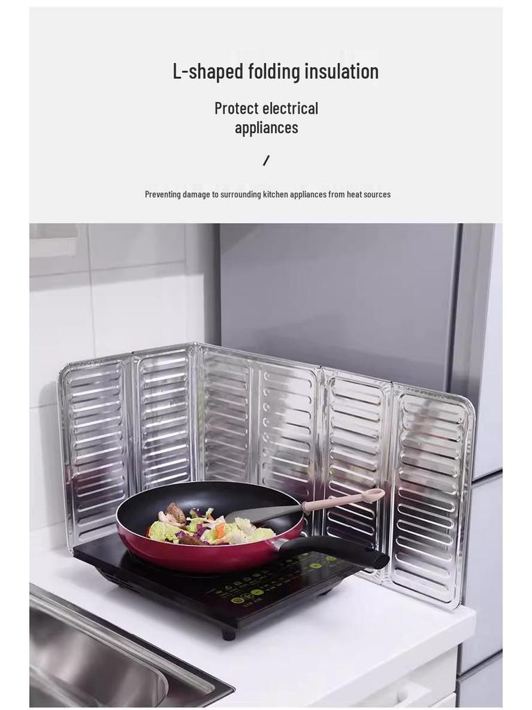 Oil-Proof, Foldable Kitchen Splash Guard for Stovetop