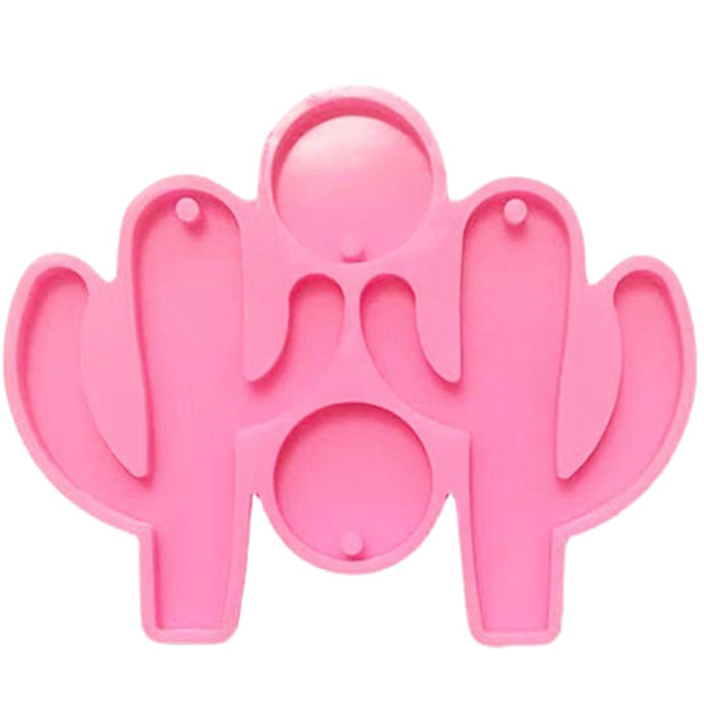 Handmade Cactus Silicone Mold  Crystal Earring Pendant Mould Hangings Keychain Molds Epoxy Resin Jewelry Making Tool