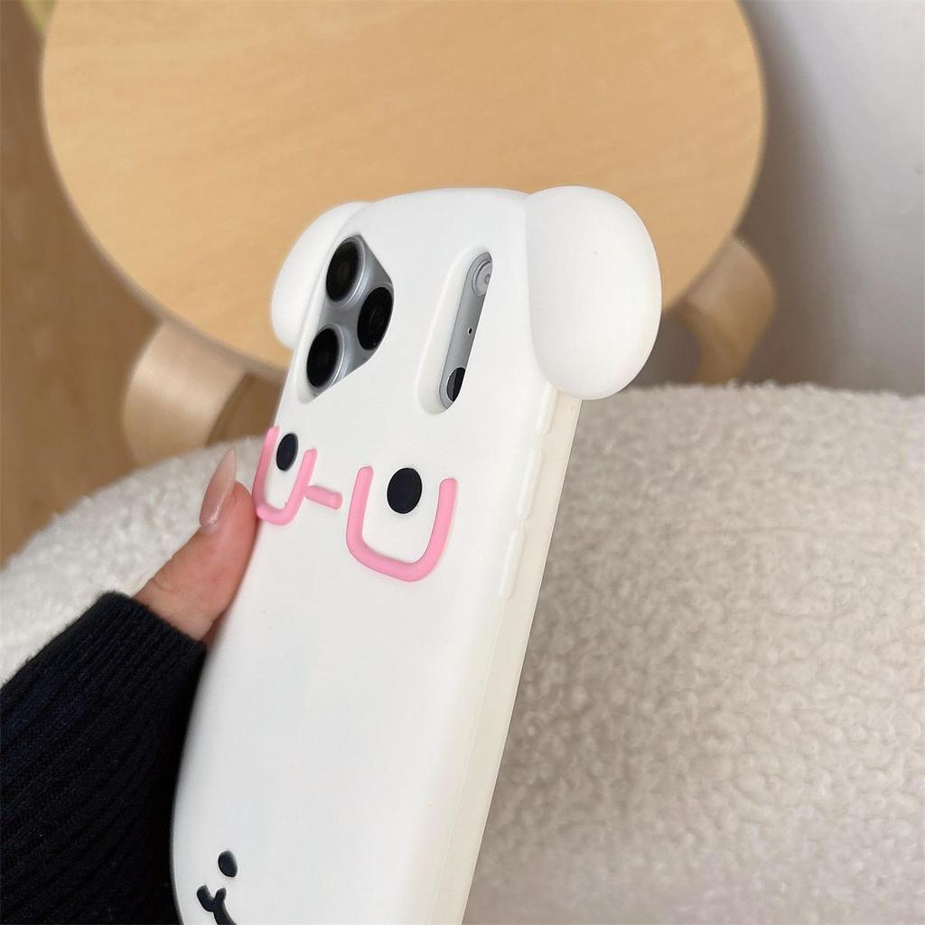 3D Cartoon Dog Drop-proof iPhone Case Compatible with iPhone 14/13/12 PROMAX