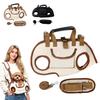 Honden Reisrugzak met Riembevestiging, Ademend, Draagbaar, Schouder- en Crossbodyband voor Wandelen en Hiken