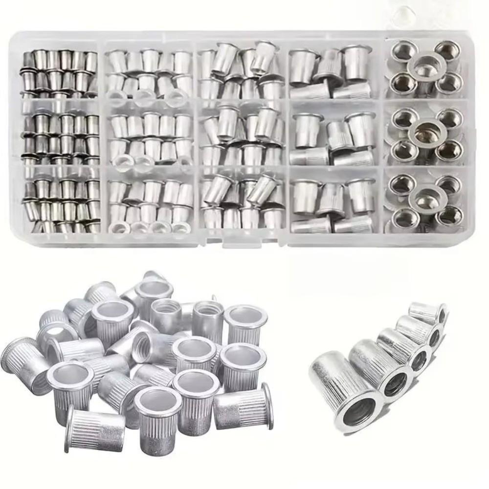 150PCS Repair Tools M3-M8 Flathead Screw Crimp Plier Durable Rivet Nut Kit  Automotive Repair