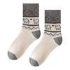 Women's Warm Fleece-Lined Fair Isle Socks - Thick Terry, Mid-Calf & Knee-High with Cartoon Design