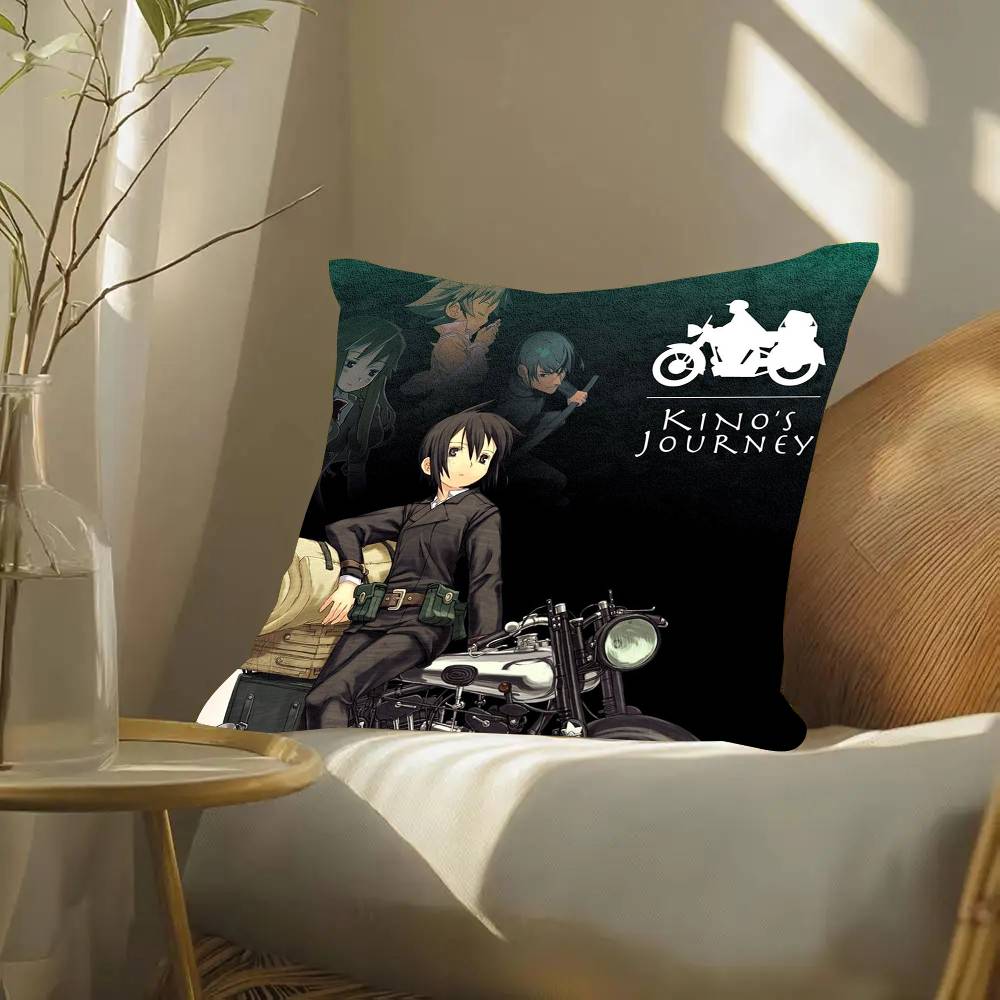 Anime Kino's J-Journey Pillow Case Fashion Square Pillowcase Bedroom Sofa Room Ins Decoration Leisure