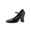 Fashion 2024 Summer New Fashion Round Head Leather Solid Color Light Mouth Mary Jane Women's Shoes Comfortable Single Shoes for Women