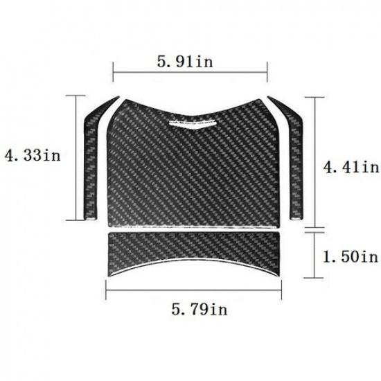 Real Carbon Fiber Console Storage Box Panel Trim Cover For Cadillac CTS 2008-22