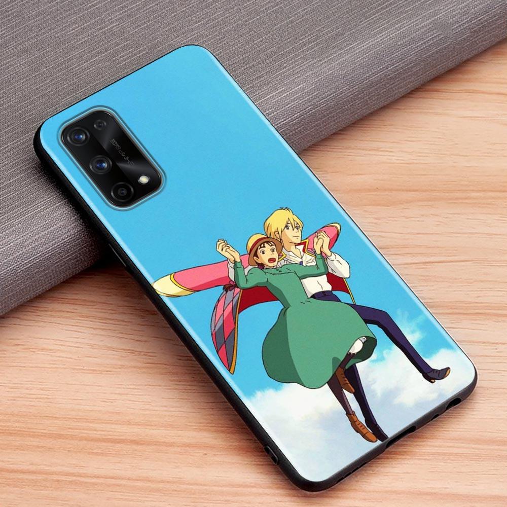 Miyazaki Hayao Anime Das Wandelnde Schloss Telefon Fall Für Oppo Realme 8i 8 9 7 6 5 Pro 9i 7i 5i 6i XT 5G Fällen Abdeckung Realme 8Pro