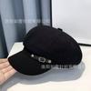 **Women Newsboy Beret Cap Solid Korean British Vintage Visor Face Slimming Hat**