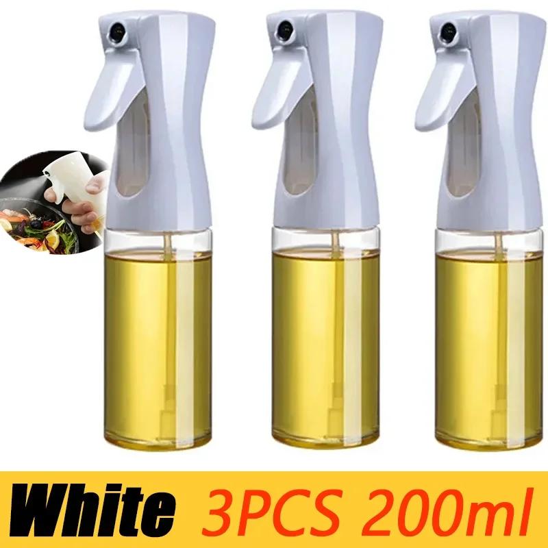 3pcs 200/300/500ml Oil Spray Bottle Kitchen Cooking Olive Oil Dispenser Camping BBQ Baking Vinegar Soy Sauce Sprayer Containers