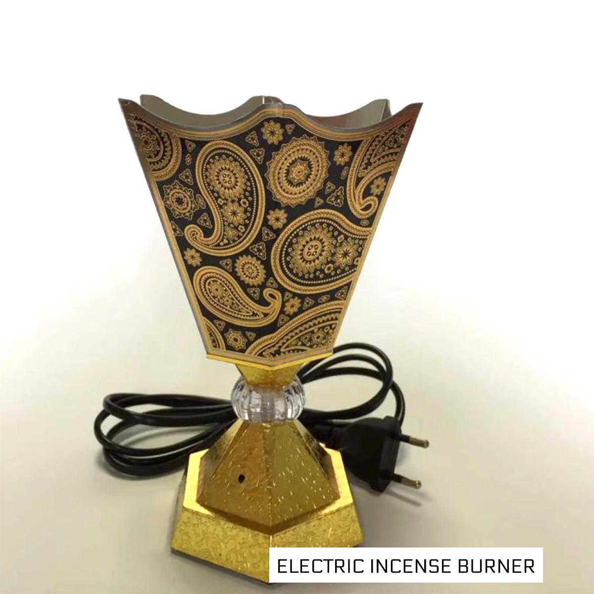 

Incense Burner Arabian Islamic Style 220V Mini Electric Burner Incense Bakhoor Square Pearl incense Electric Metal Positive