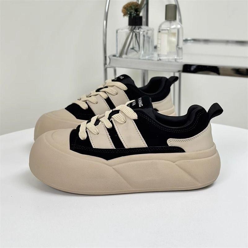 

Women s Autumn/Winter Thick Sole Velvet Sneakers - Cute and Casual 35 чёрный