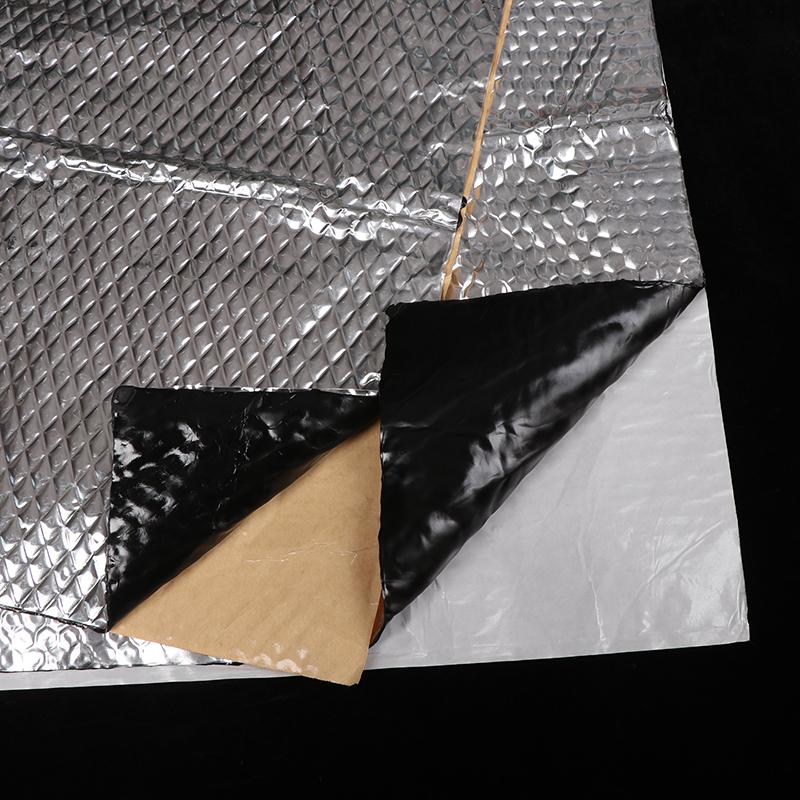 1 Piece Engine Bonnet Firewall Noise Proofing Deadener Anti-Noise Pads 2Mm Aluminum Foil Car Sound Heat Insulation Cotton Mats