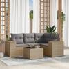 VidaXL Garden Lounge Set with Cushions 5 Pcs, Patio Sofas, Patio Furniture Set, Outdoor Furniture, Beige 3222518