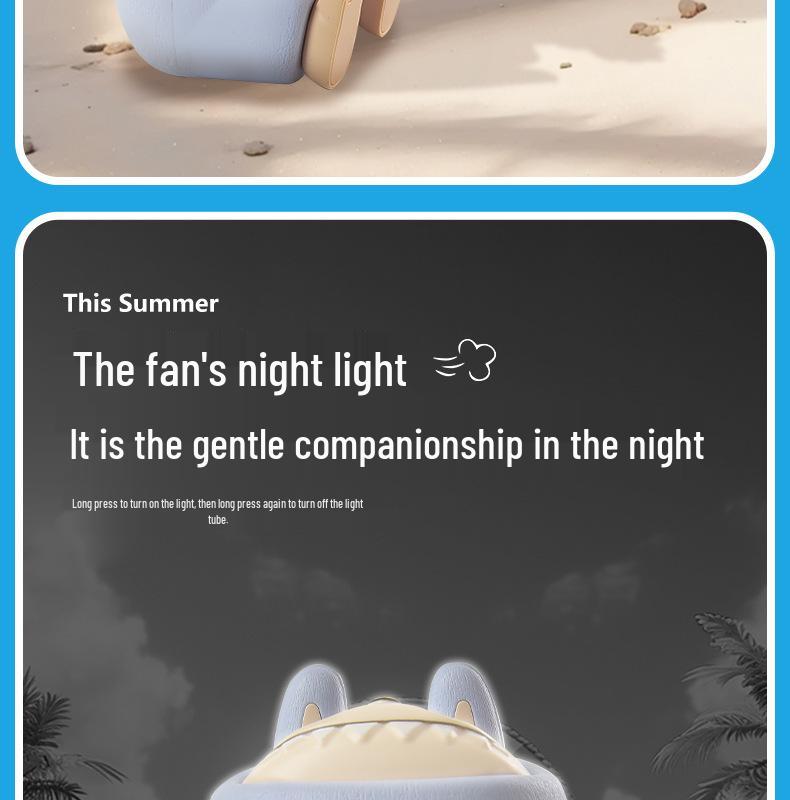 Popular Three-Speed Night Light Mini Neck Fan with Pull-out Flip Design for Outdoor Use