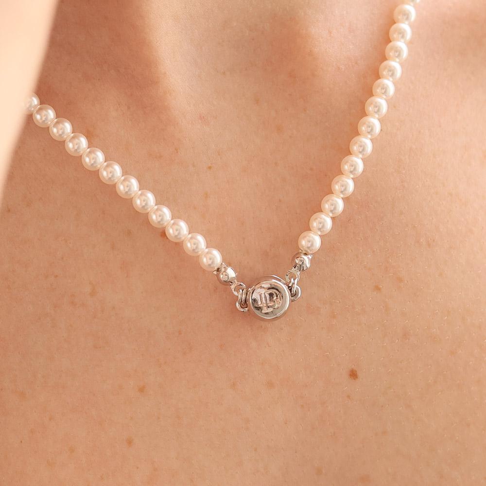 Dana Burton [Magnetic One-Touch] Joy Pearl Necklace_4Mm Pearl