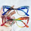 Chic Retro Cat-Eye Glasses for Women Men Full Frame Fashion Glasses Decorative Daily Wear