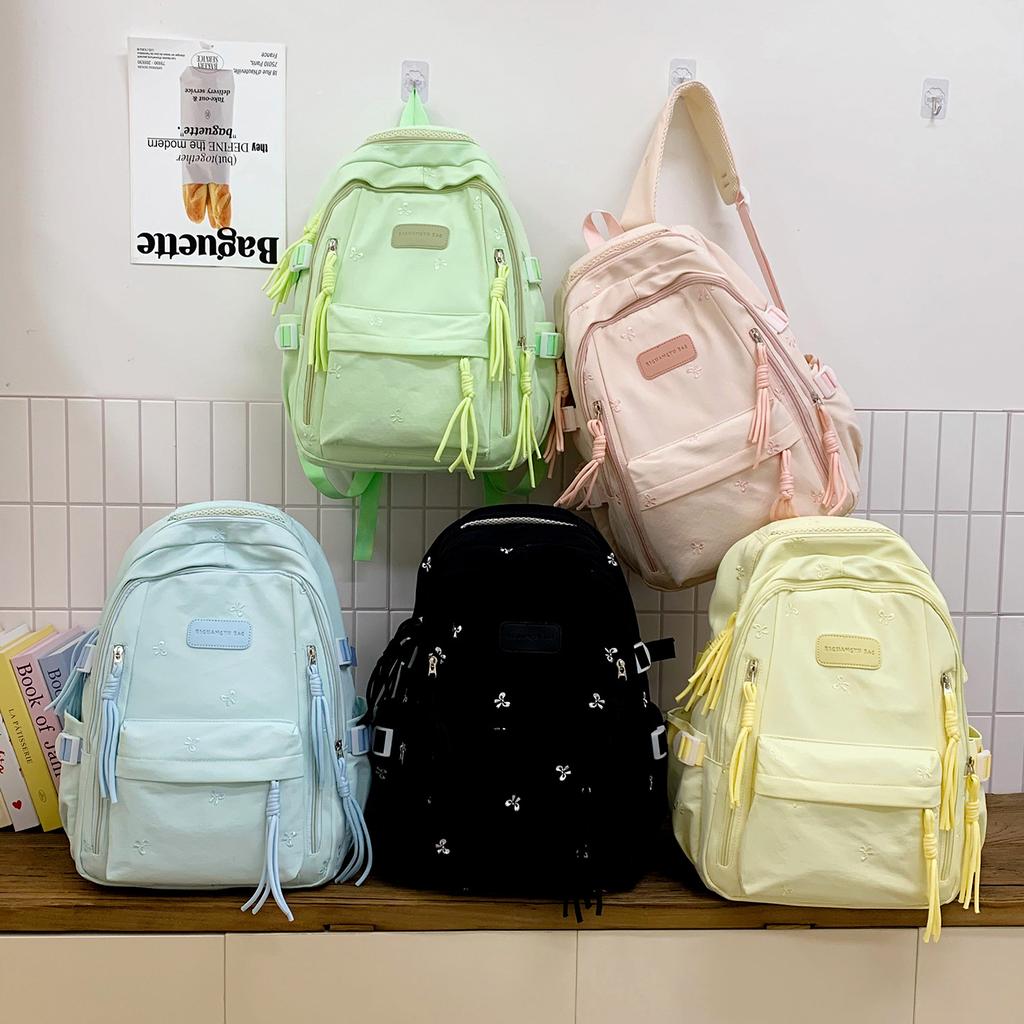 Schoolbag Cute Girl Schoolbag Large Capacity College Style Junior High School Girl High School College Student Backpack Leisure Travel Backpack