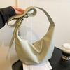 Casual Simple Commuter Style Fashionable Versatile Solid Color Shoulder Dumpling Bag Women's Commuter Light Messenger Hobo Women's Bag