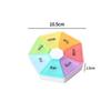 New Mini 7 Day Weekly Colorful Petal Pill Cases Organizer Box PP Food Grade Material, Portable Medicine Splitter Case Medicine