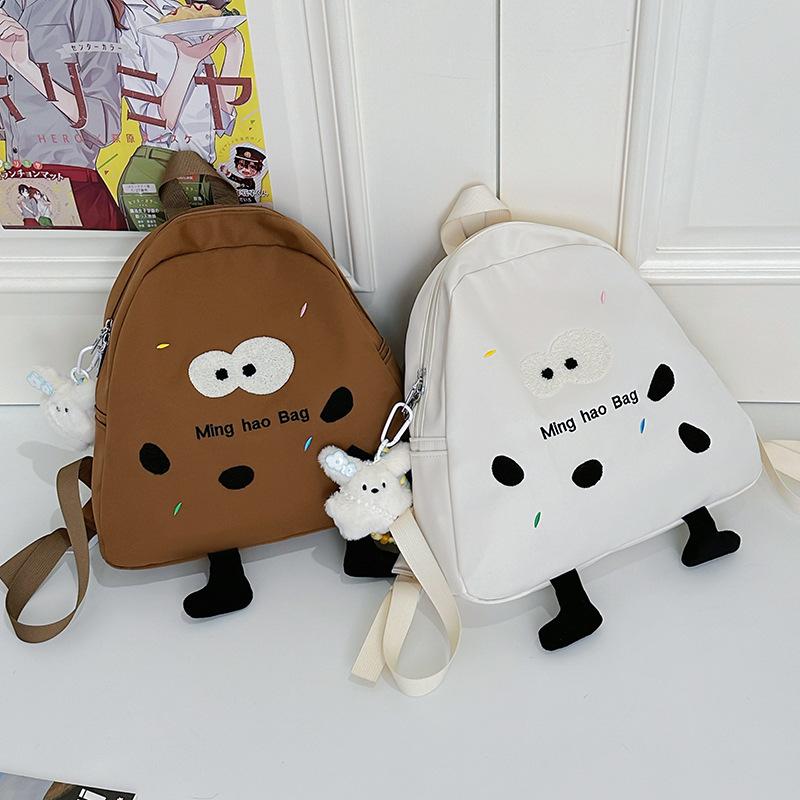 Schoolbag Cute Foreign Style Backpack Student Fresh Shoulder Bag Mori Funny Small Backpack Light Travel Female Student Schoolbag