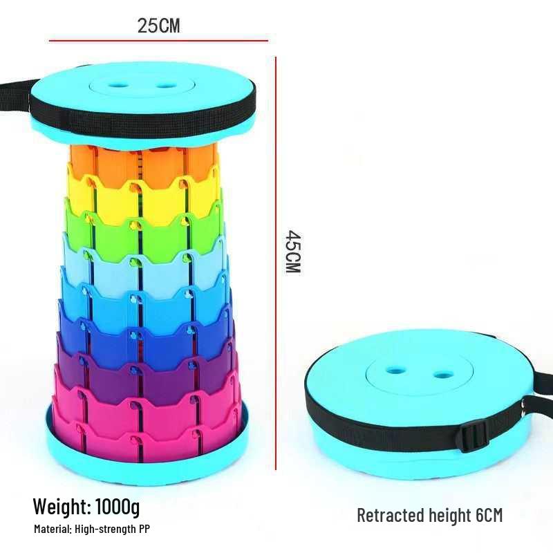 Portable Telescopic Folding Stool for Travel and Outdoor Use