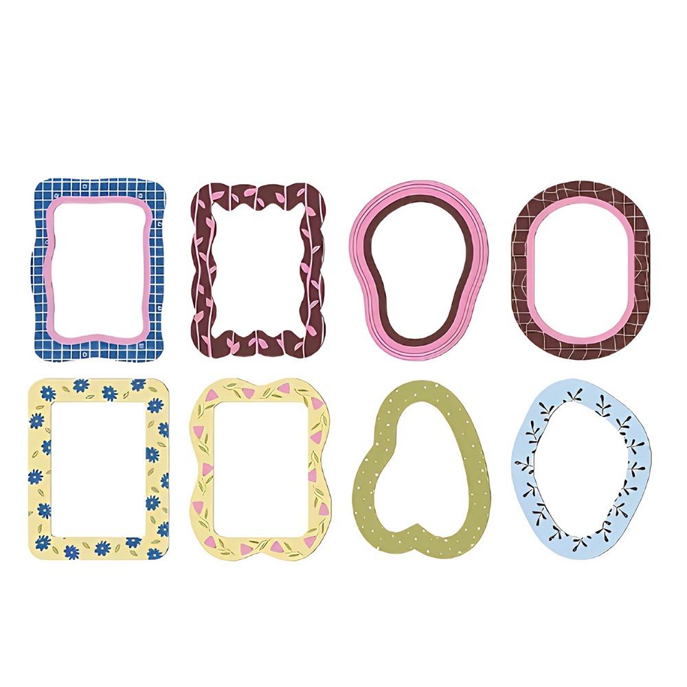 8PCS Removable Cabinet Picture Frame Vintage Picture Display Frame School Lockers
