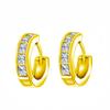 Trendy Minimalist Swiss Zircon Square Stud Ear Cuffs