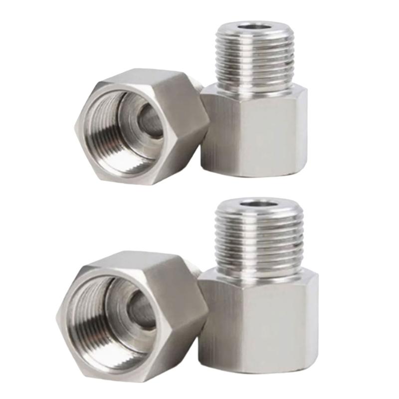 Pack Of 2 Steel NPT Threaded Adapters 3/8inch Female To 1/4inch Male Heavy Duty Pipe Fittings For Royal US Conversion