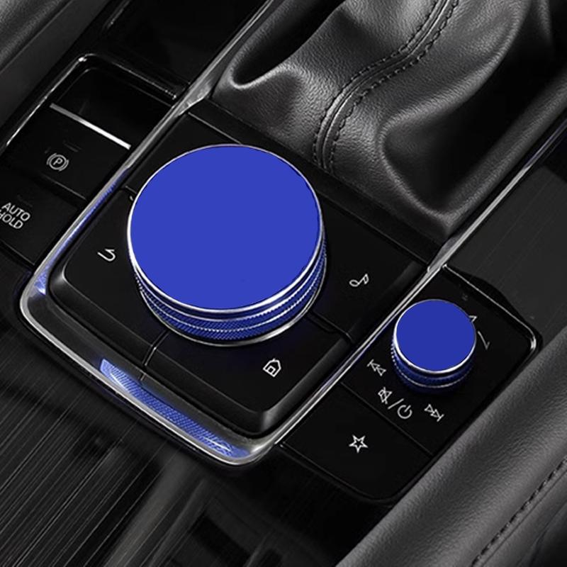 2 Dla 2020-2025 Mazda 3 Exella CX30 samochodowa konsola środkowa pokrętło multimedialne metalowy pierścień dekoracyjny osłona ochronna akcesoria ac