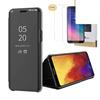 Flip Case Cover - ISSTARS - Galaxy A41 - Mirror Effect - Black - Semi-rigid