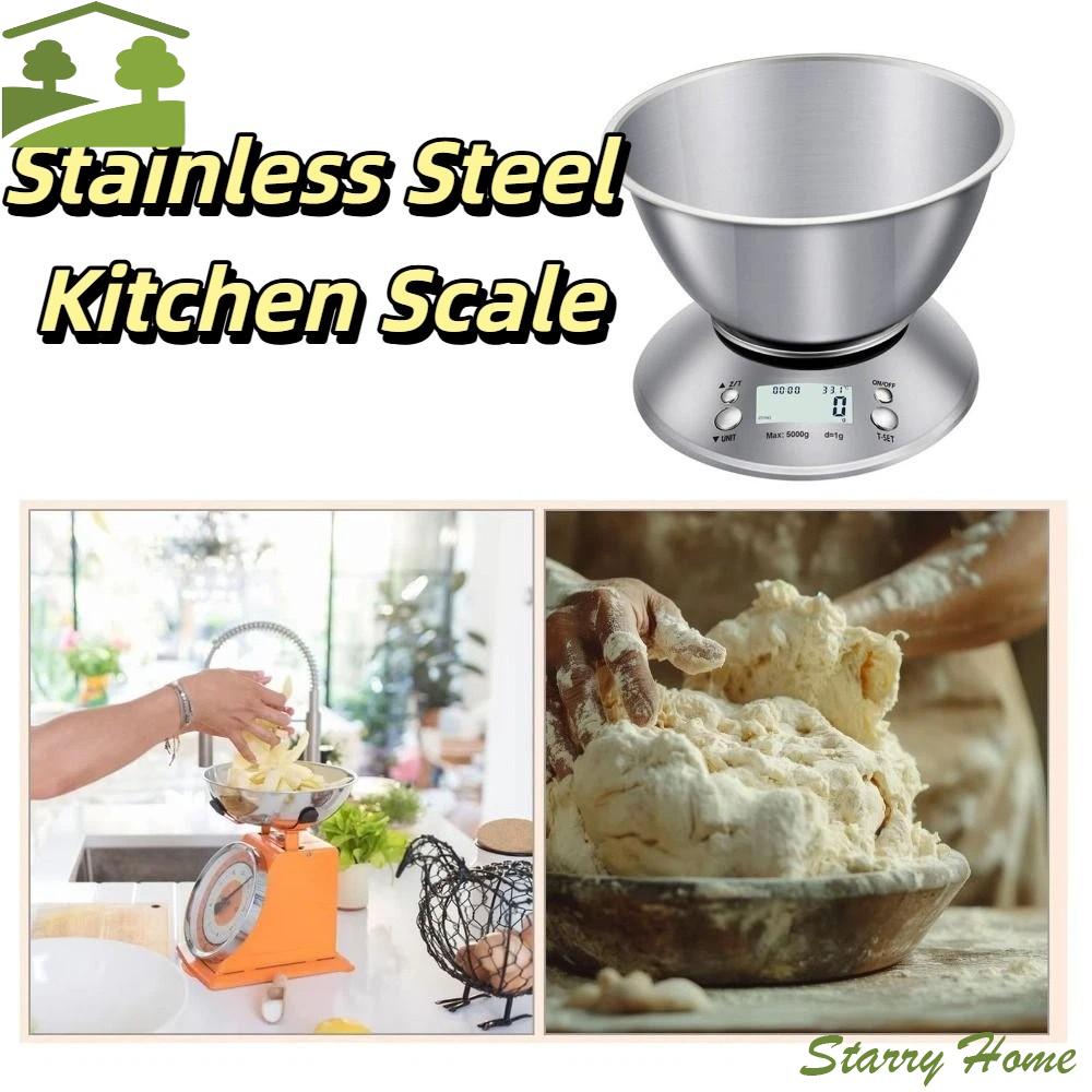 Automatic shutdown Stainless Steel Kitchen Scale Temperature display Zero peeling Kitchen Electronic Scale Unit conversion