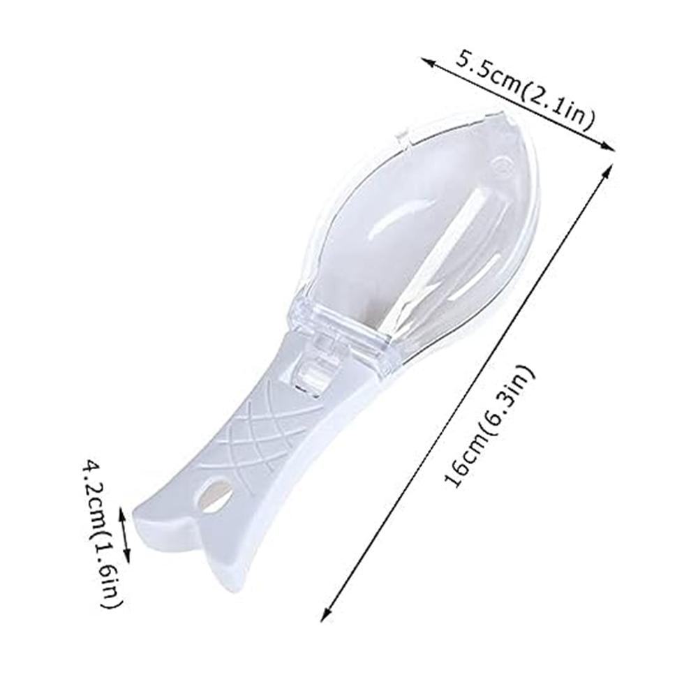 1pc Fish Scale Scraper With Lid Kitchen Household Plastic Fish Scale Scraper Manual Descaling Brushing Tool for Cleaning Fish