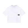 Nike Double Logo Patchwork Short Sleeve T-Shirt Women Tops White CJ2041-100