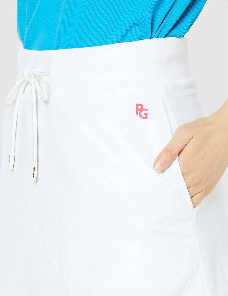 Fustă Golf x Multicolor 1 [Pearly Gates] Pentru femei (Material elastic/vaf/Șnur de fixare în talie) / / 055-3134422 031_Alb [M]