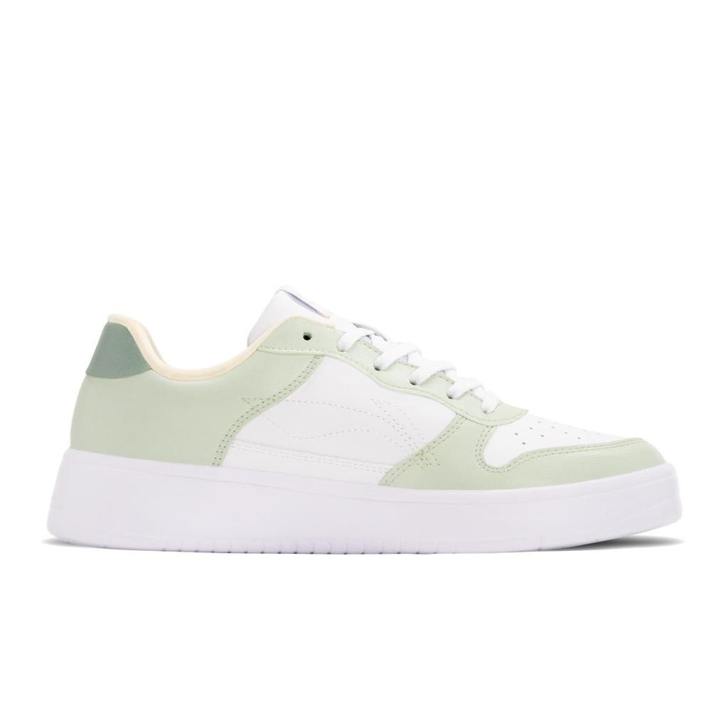 Li Ning Floating Boat Box, Glücksklee Abriebfest Rutschfest Niedrig geschnittene Skateboard-Schuhe Damen Grün Weiß AGCS420-6(TeamA-S-BOX)