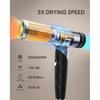 Plasma Ion Hair Dryer with Diffuser for Curly Hair, 110000 RPM Professional High Speed Blow Dryer with Plasma Ion, 1500W Foldable Travel Hairdryer