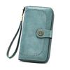 Oil Wax Leather Men's and Women's Wallets, Retro Wallets, Large Capacity, Long Change Bags, Multi-functional Cards