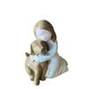 Creative Girl Holding Dog, Light Luxury Desktop Decoration, Resin Handicrafts, Home Decoration Gifts