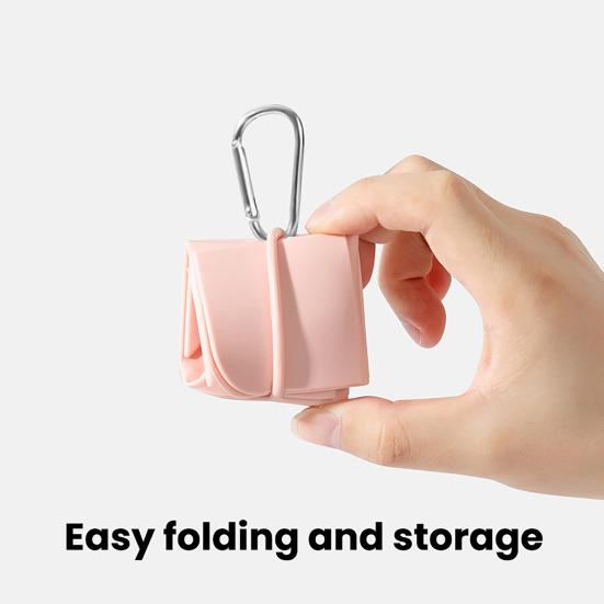 Silikonowa Składana Miska dla Zwierząt Przenośny Podajnik dla Psa 500ml Antypoślizgowa Kwadratowa Miska do Karmienia z Karabińczykiem Wielofunkcyjna Miska Podróżna dla Psów