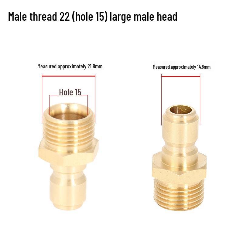 High-Pressure Copper Quick-Connect Water Hose Adapter for Car Washers