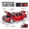 1:24 HONGQI H9 L5 Alloy Model Diecast Car Toy Sound Light Pull Back Door Opened Front Wheel Steering Vehice Collectible Ornament