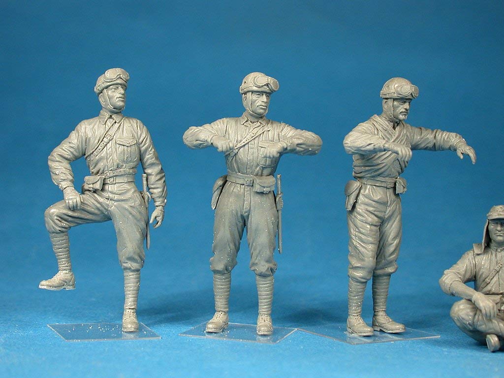 Miniart Japanese Tank Crew Figure Set Plastic Model 1/35 (5 Figures)