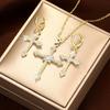 3 Pcs/Set New Fashionable And Minimalist Cross Heart Pendants Earrings Necklaces Jewelry Sets Women's Party GiftsTrendy Jewelry