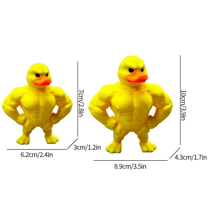 2025 3D Muscle Duck  Creative Bookshelf Whimsical Figurine Crafts Duck Statue Desktop Ornament Christmas  Halloween Gift