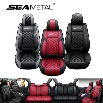 Universal Car Seat Cover PU Leather Seat Cushion Protector Front / Rear Seats Protective Cover for Sedans SUV Interior Parts