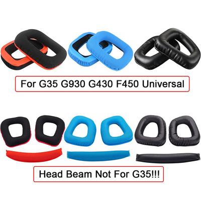 Classic Solid Color Sponge Ear Pads for Logitech G435 Soft Replacement Ear Pads Headphone for Logitech G430 Earphone Red Black