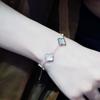 Colorfast Trendy Fashionable Four-leaf Clover Titanium Steel Bracelet for Women Shell Design Unique and Stylish Jewelry