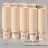 ZISIZ Thickened Natural Bamboo Fiber Disposable Paper Cups