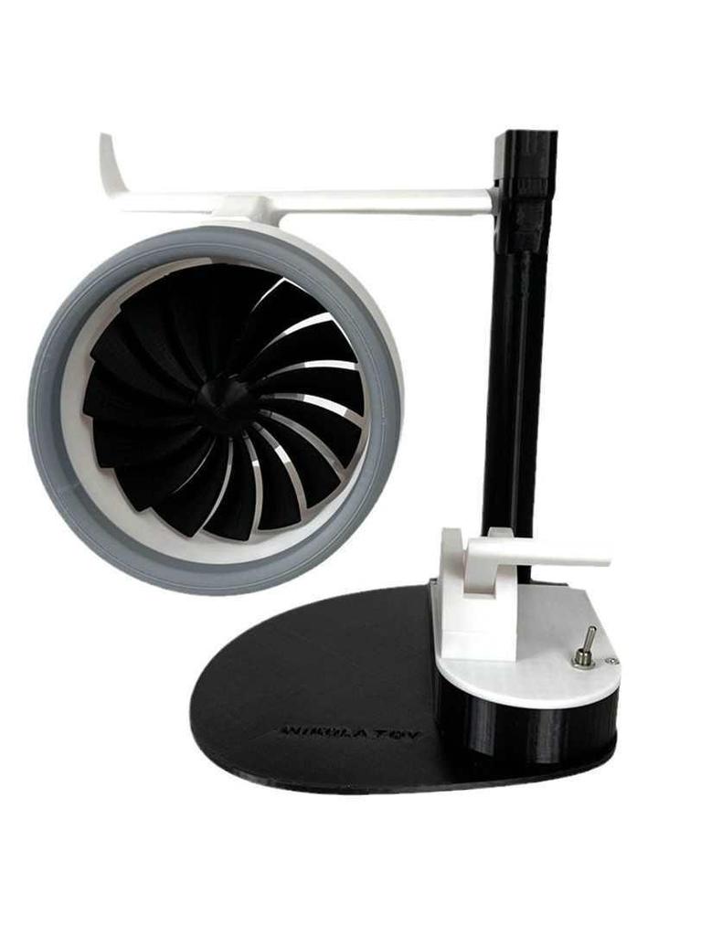 New Creative Desktop Turbine Airplane Engine Fan with LED